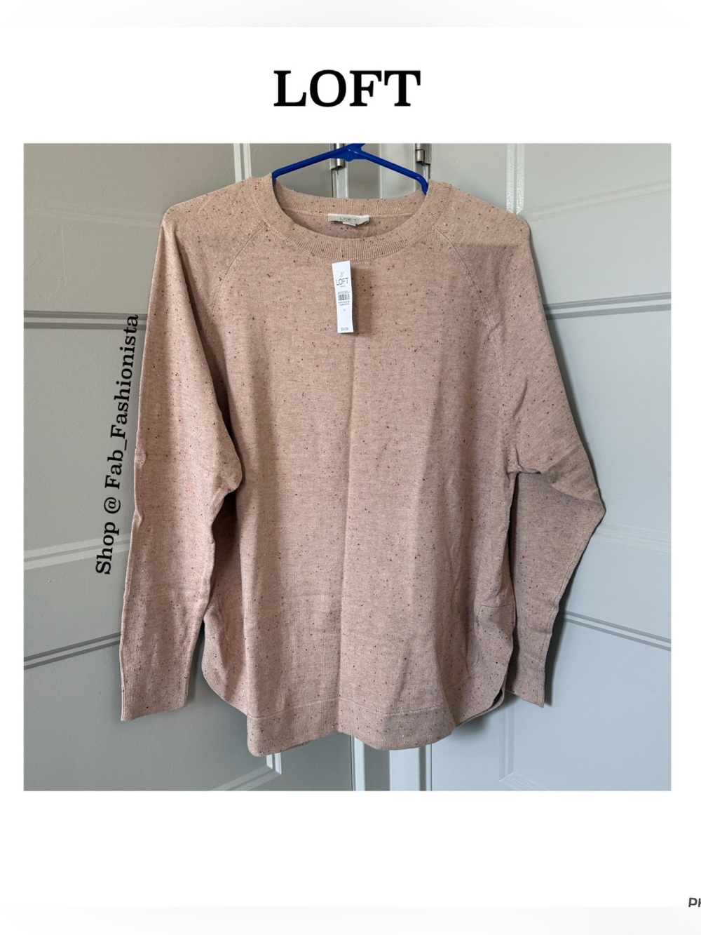 Loft long sleeve sweater top medium